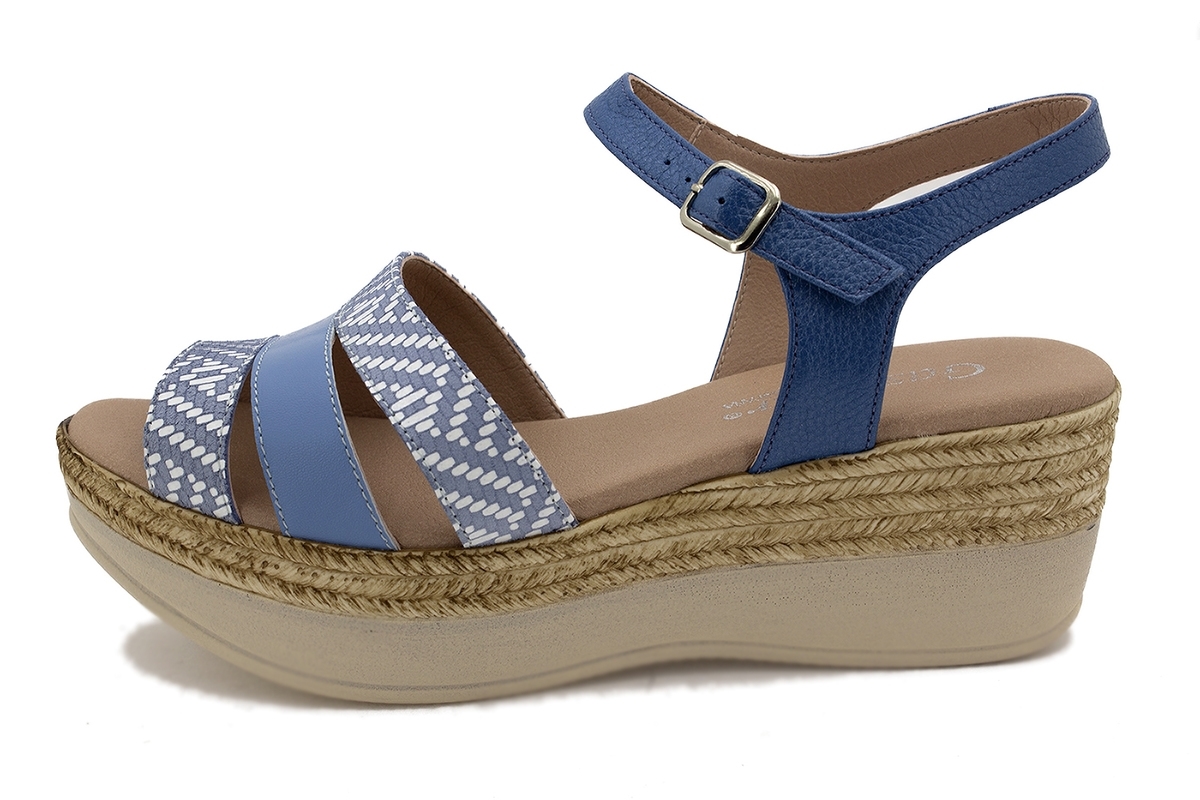 Sandalia Tacón Piel Coral 1493