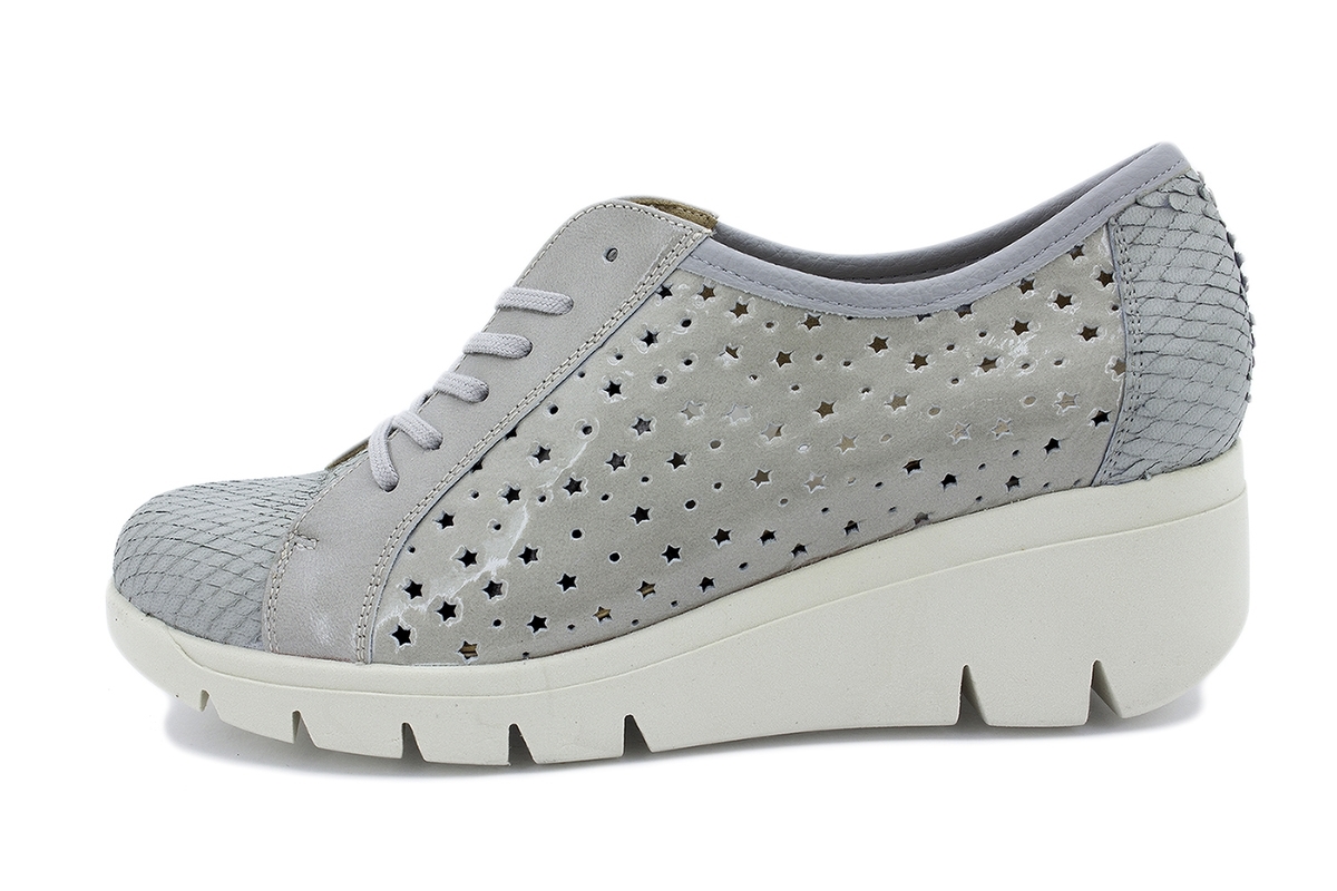 Zapato Cordón Grabado Nude