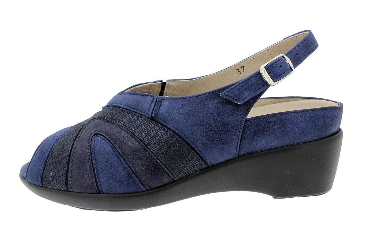 Sandalia Plantilla Extraíble Ante Metal Marino 180162