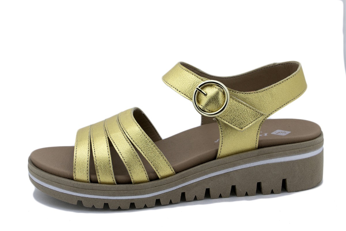 Sandalia Plantilla Extraíble Metal Oro 180786
