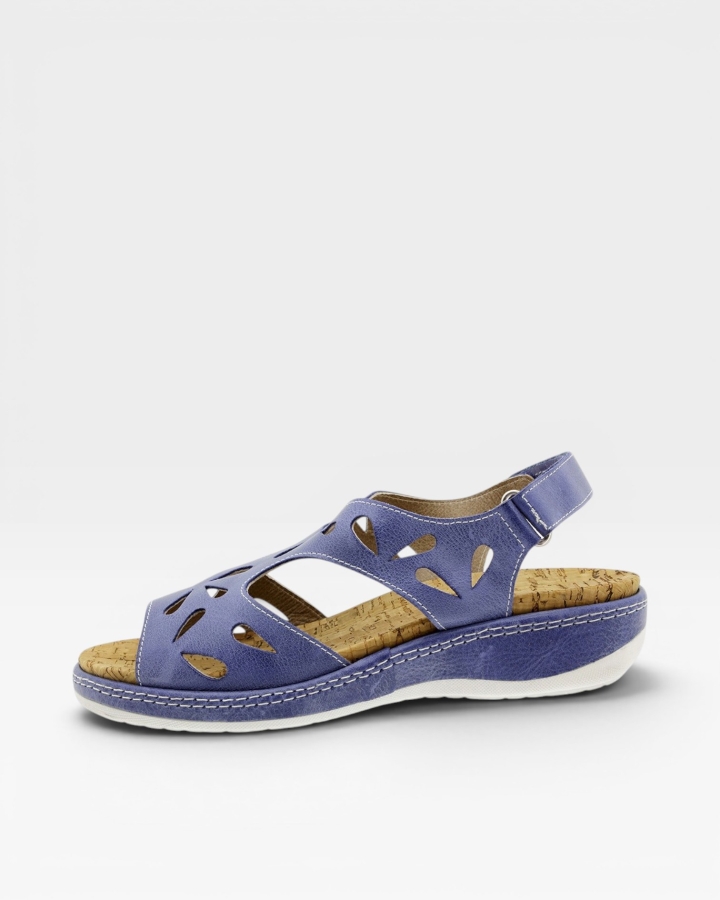 Sandalia Plantilla Extraíble Piel Jeans 180907