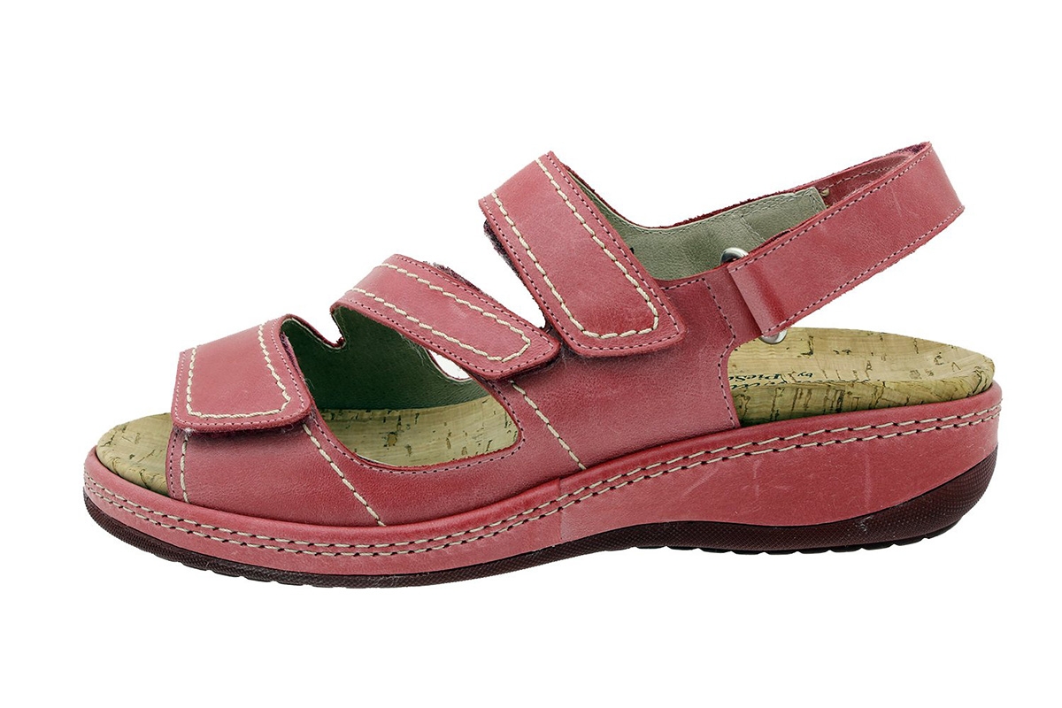 Sandalia Plantilla Extraíble Piel Rojo 180915