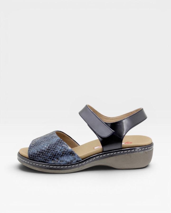 Sandalia Plantilla Extraíble Serpiente Jeans 190801