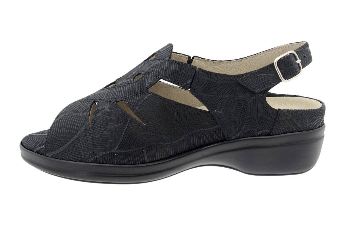 Sandalia Plantilla Extraíble Piel Negro 200401
