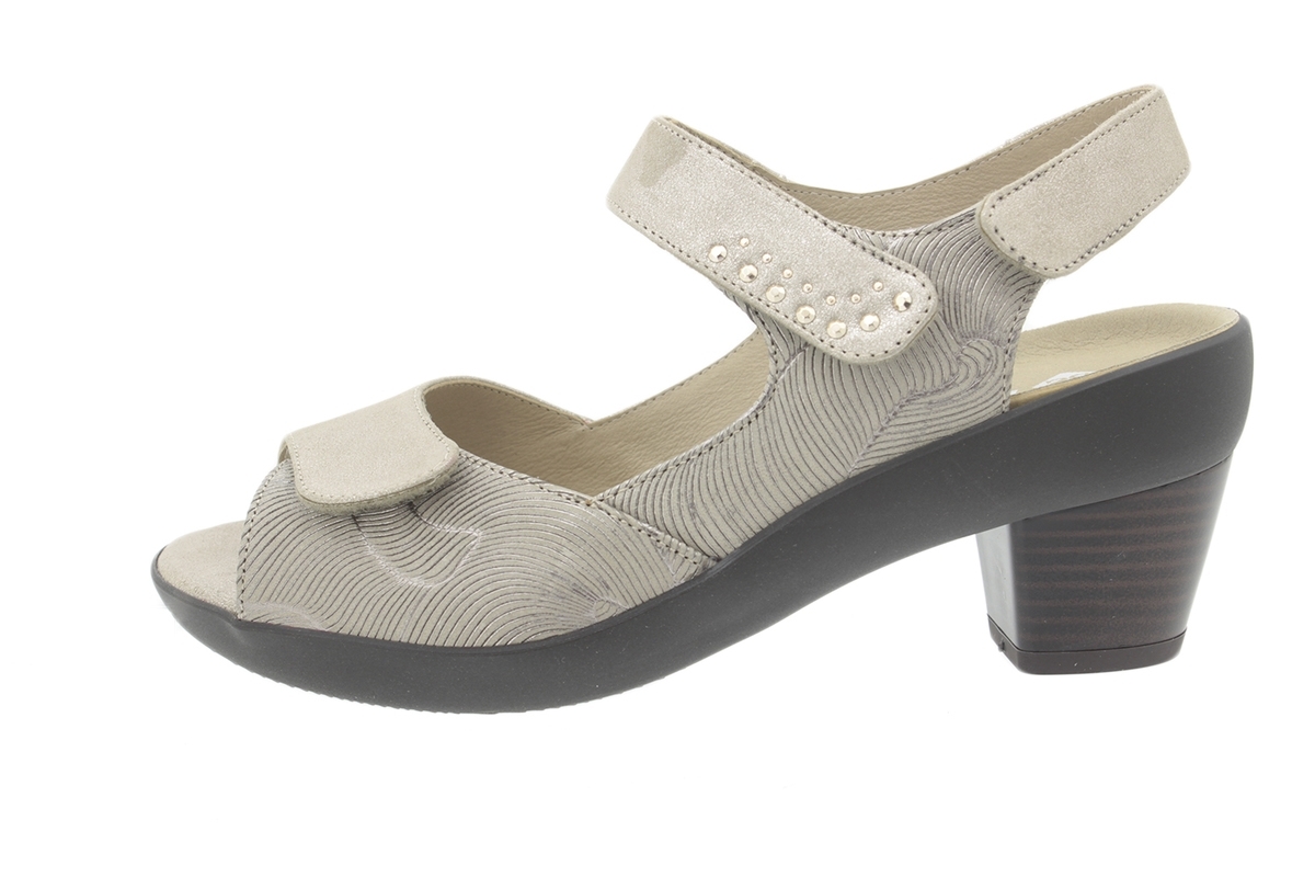 Sandalia Plantilla Extraíble Ante Metal Visón 200446