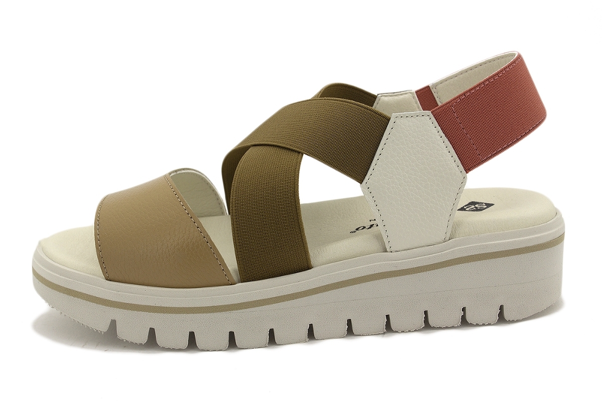 Sandalia Plantilla Extraíble Piel Camel 200787