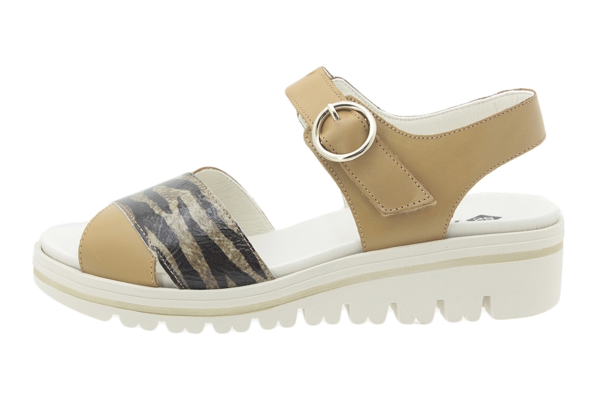 Sandalia Plantilla Extraíble Piel Camel 200778