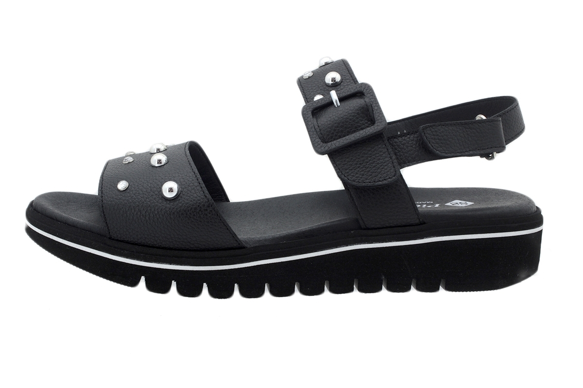 Sandalia Plantilla Extraíble Piel Negro 200780 TE