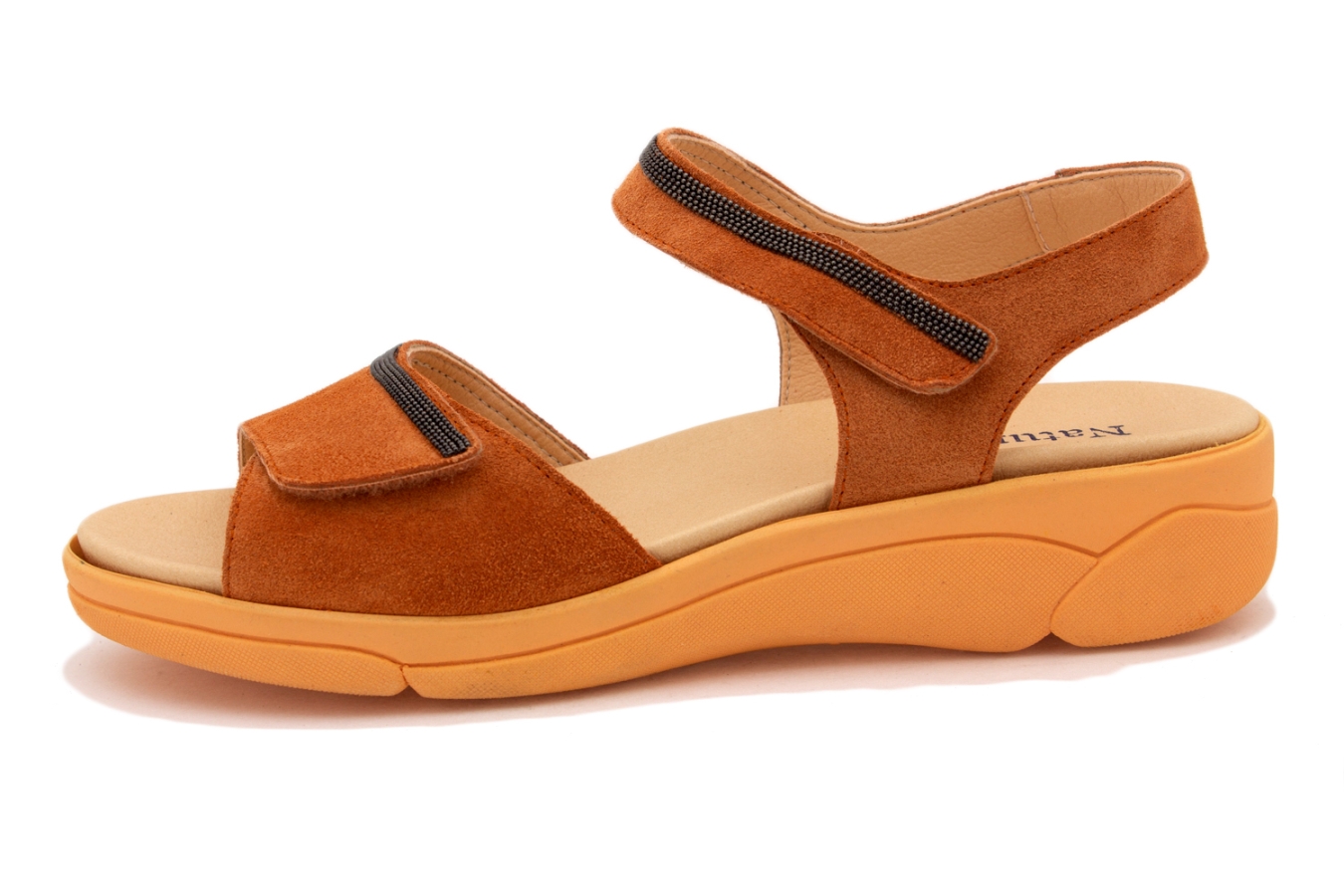 Sandalia Plantilla Extraíble Ante Naranja 200792