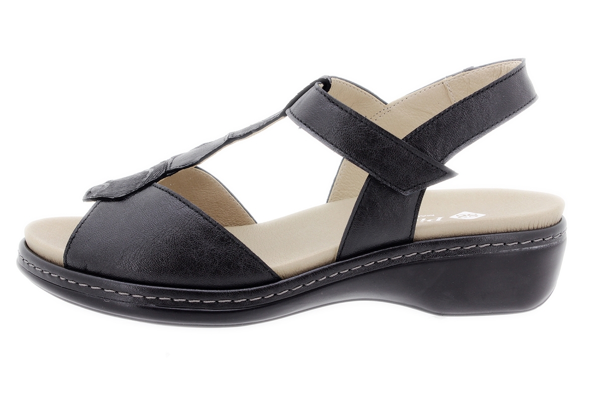 Sandalia Plantilla Extraíble Metal Negro 200821