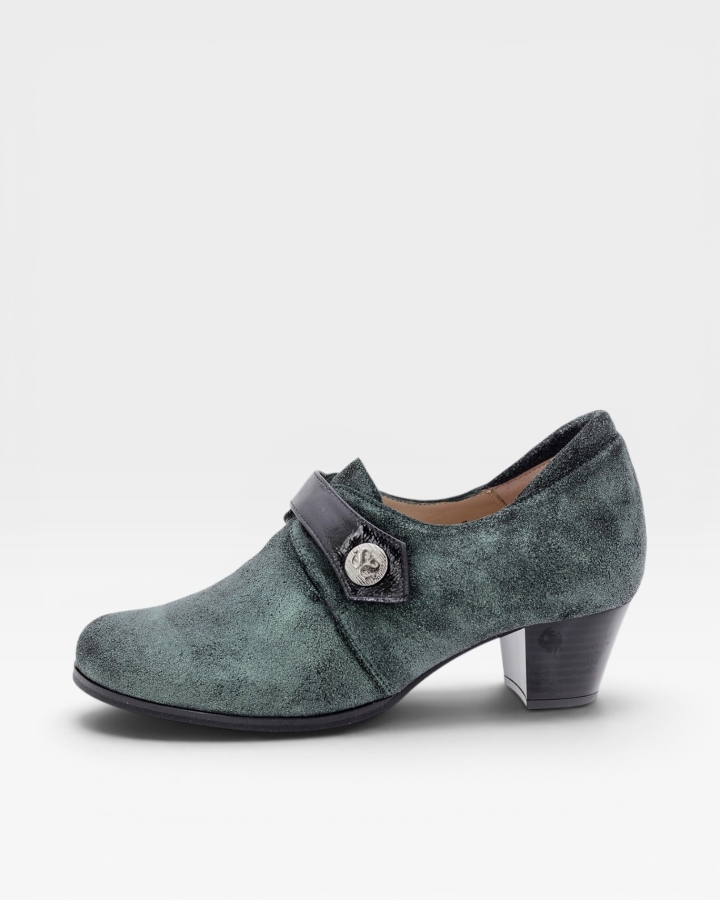 Zapato Tira Ajustable Ante Verde 205462