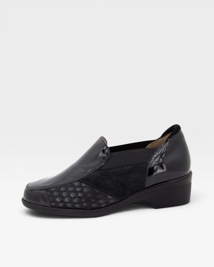 Mocasín Charol Negro 205605