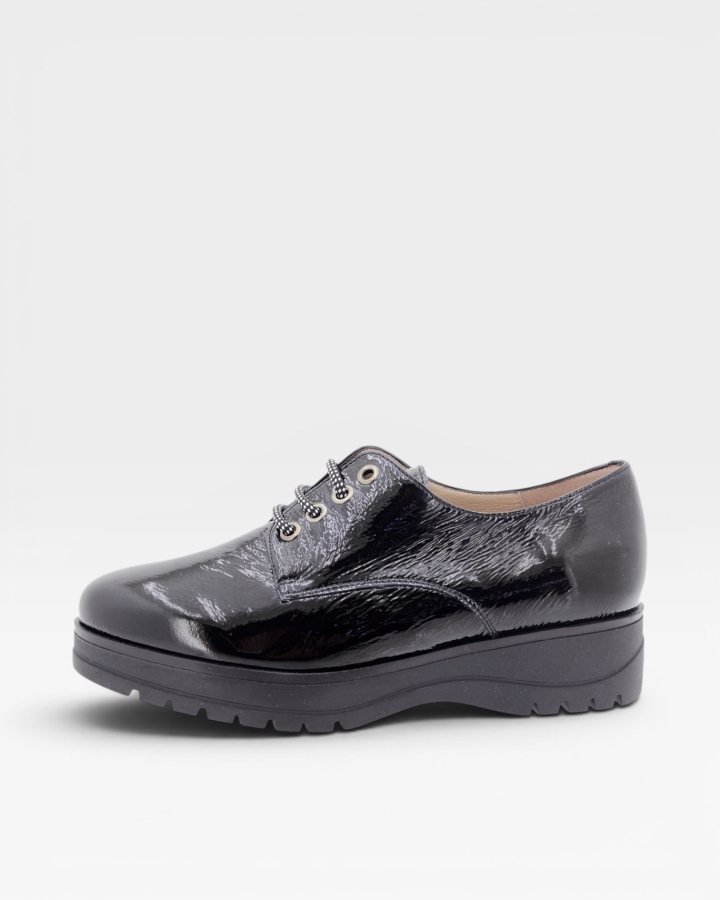 Zapato Cordón Charol Negro 205655