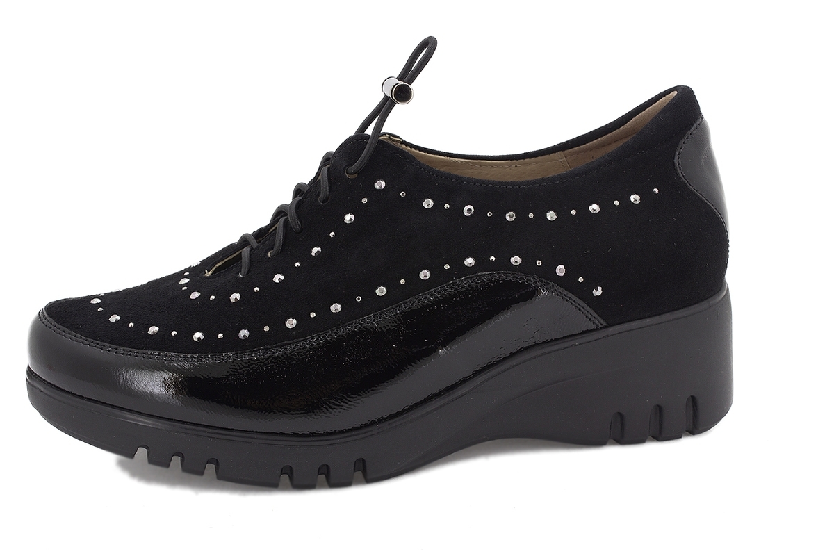 Zapato Cordón Charol Negro 205924