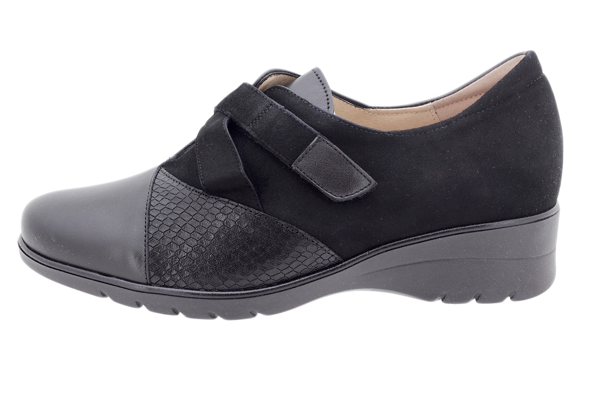 Zapato Velcro Piel Negro 205956