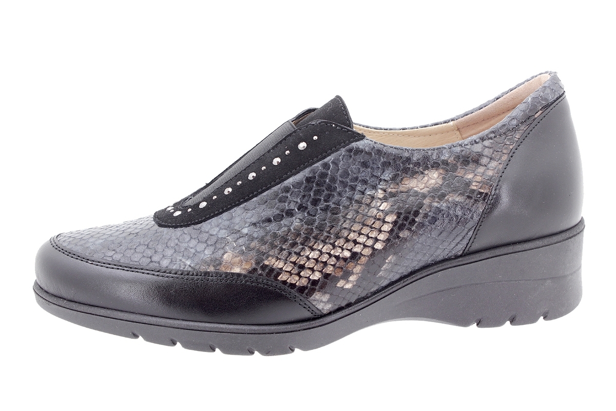 Zapato Elástico Piel Negro 205959