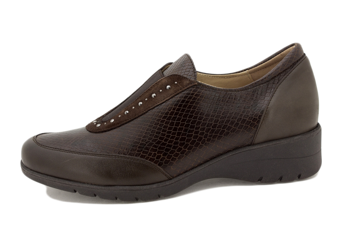 Zapato Elástico Piel Caoba 205959