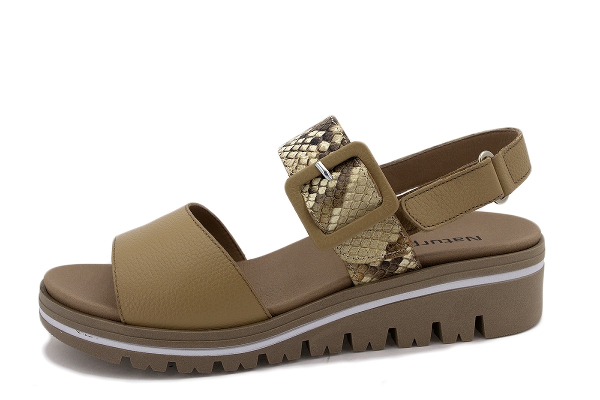Sandalia Plantilla Extraíble Piel Camel 210773