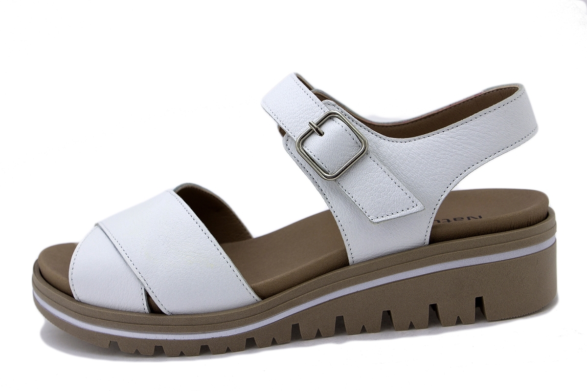 Sandalia Plantilla Extraíble Piel Blanco 210778