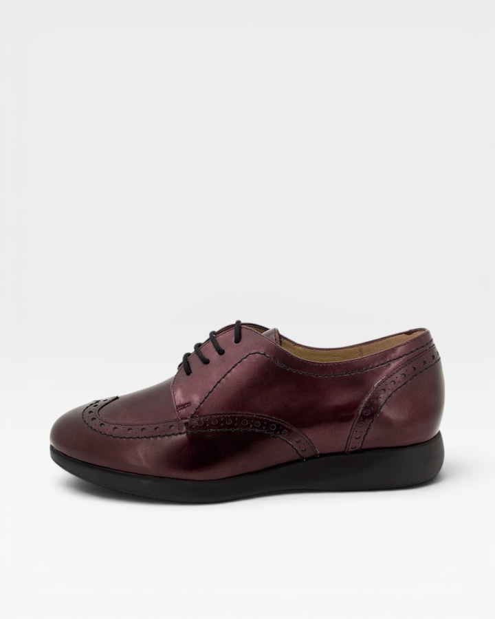 Zapato Cordón Metal Burdeos 215540