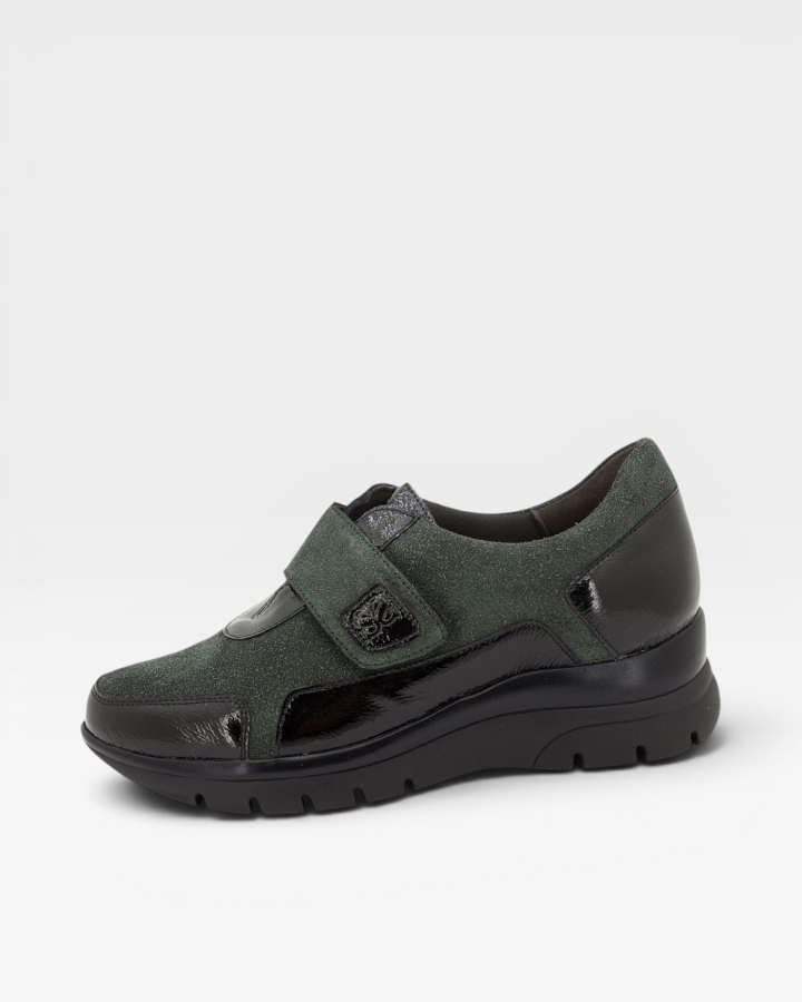 Zapato Tira Ajustable Charol Negro 215567