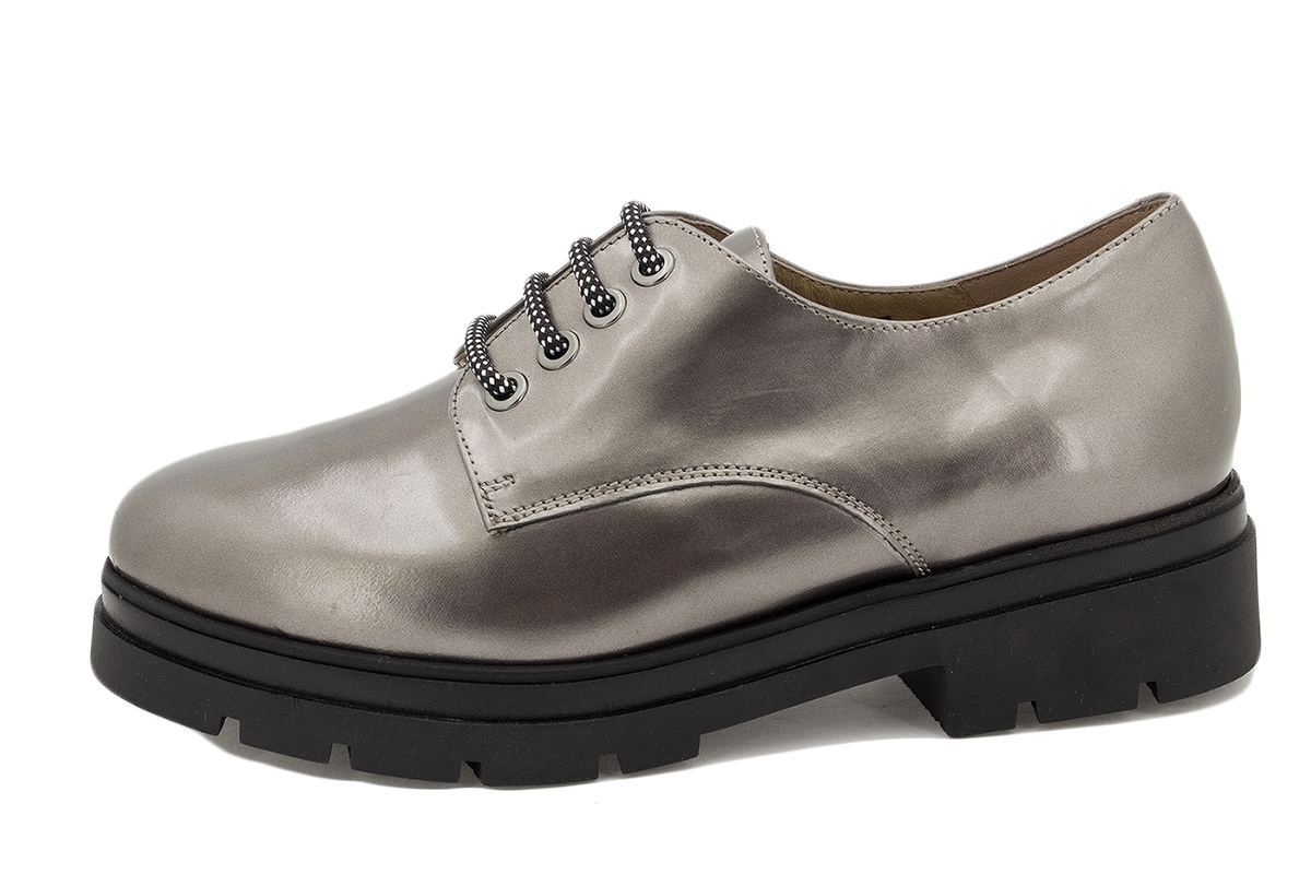 Zapato Cordón Metal Taupe 215675