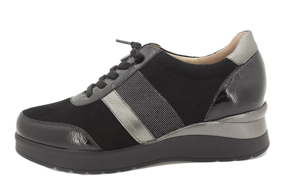 Zapato Cordón Charol Negro 215751