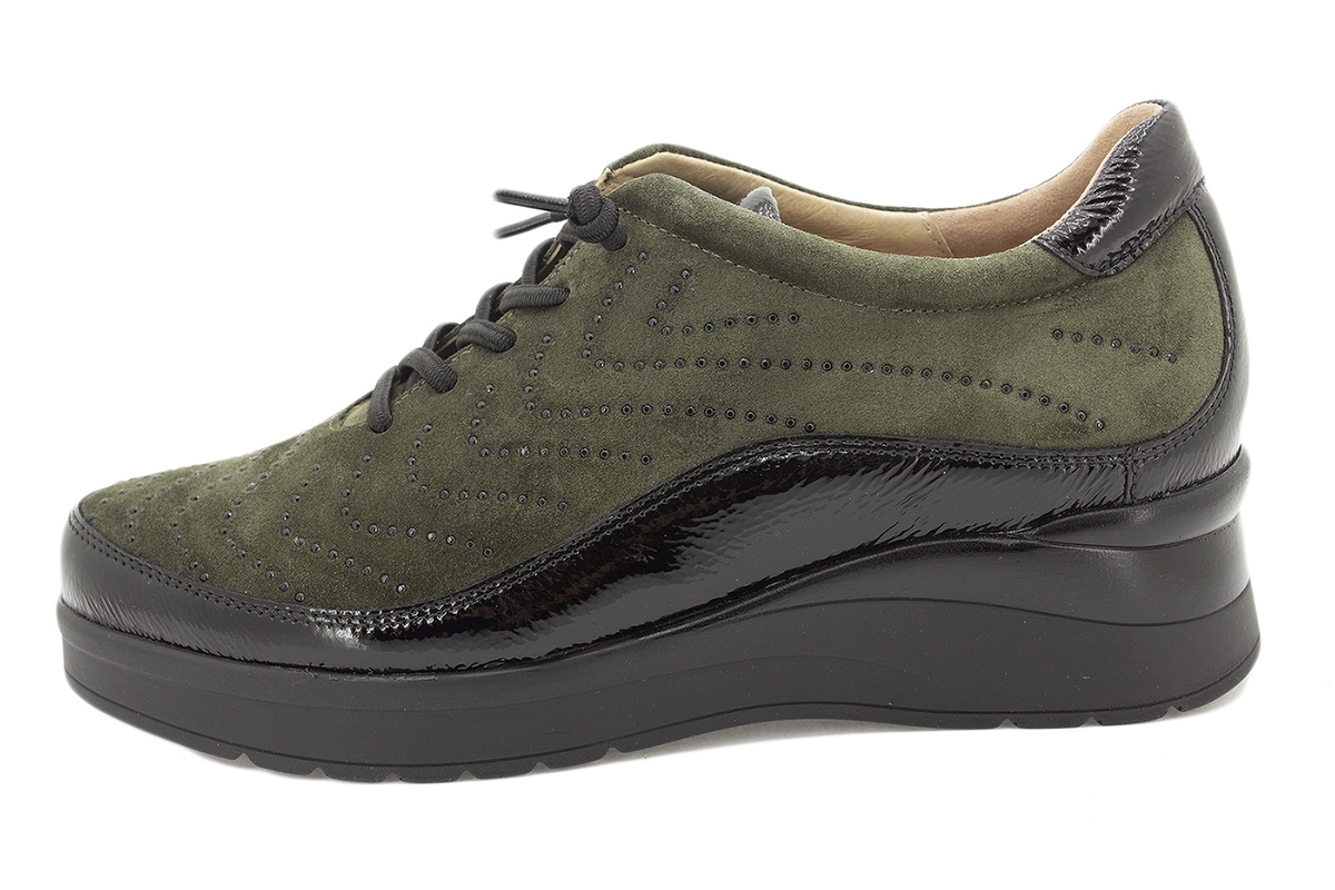 Zapato Cordón Negro/Verde 215754