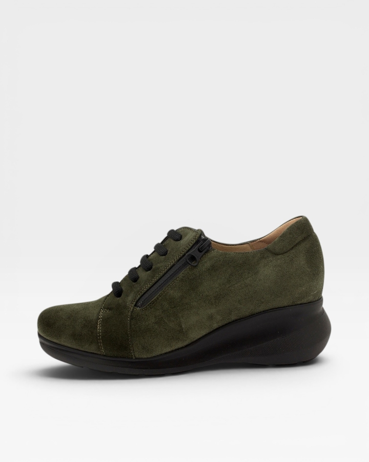 Zapato Cordón Ante Verde 215825