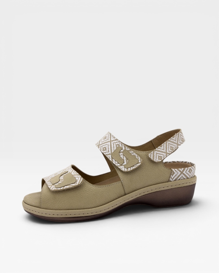 Sandalia Plantilla Extraíble Espiga Camel 220402