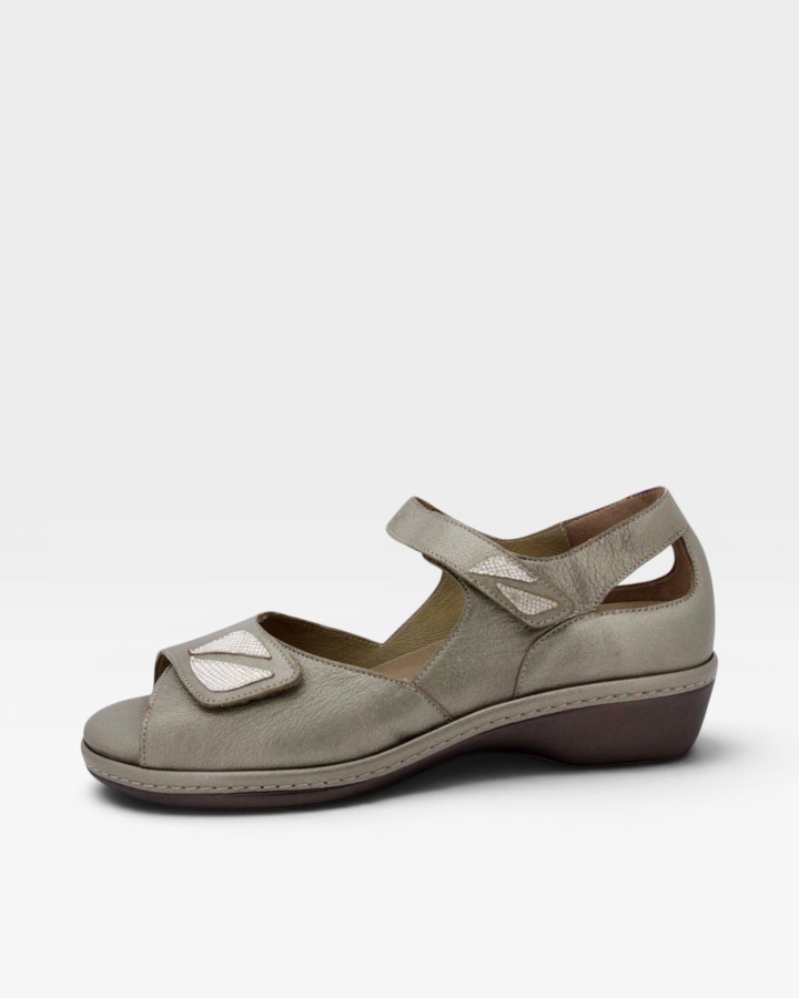 Sandalia Plantilla Extraíble Metal Visón 220409