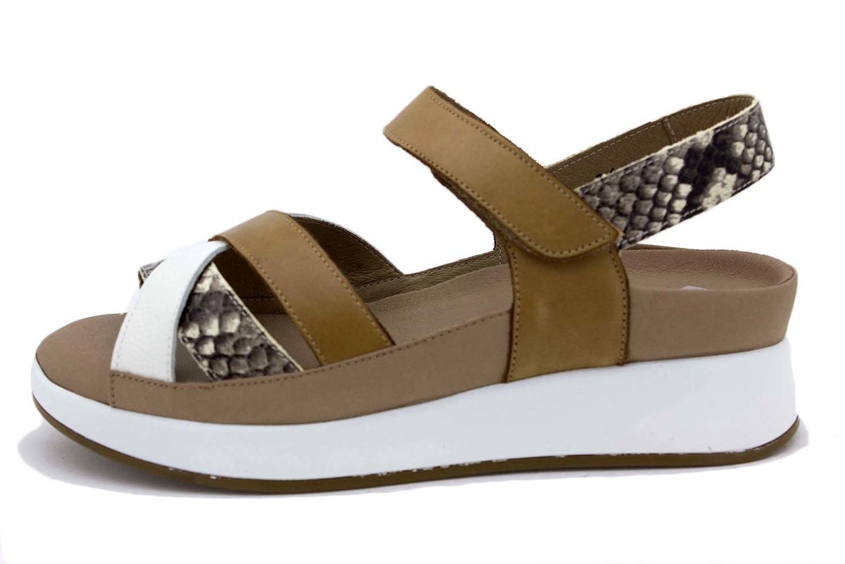 Sandalia Plantilla Extraíble Piel Blanco 220424