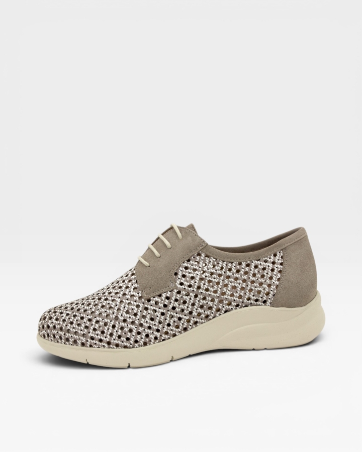 Zapato Cordón Espiga Perla 220615
