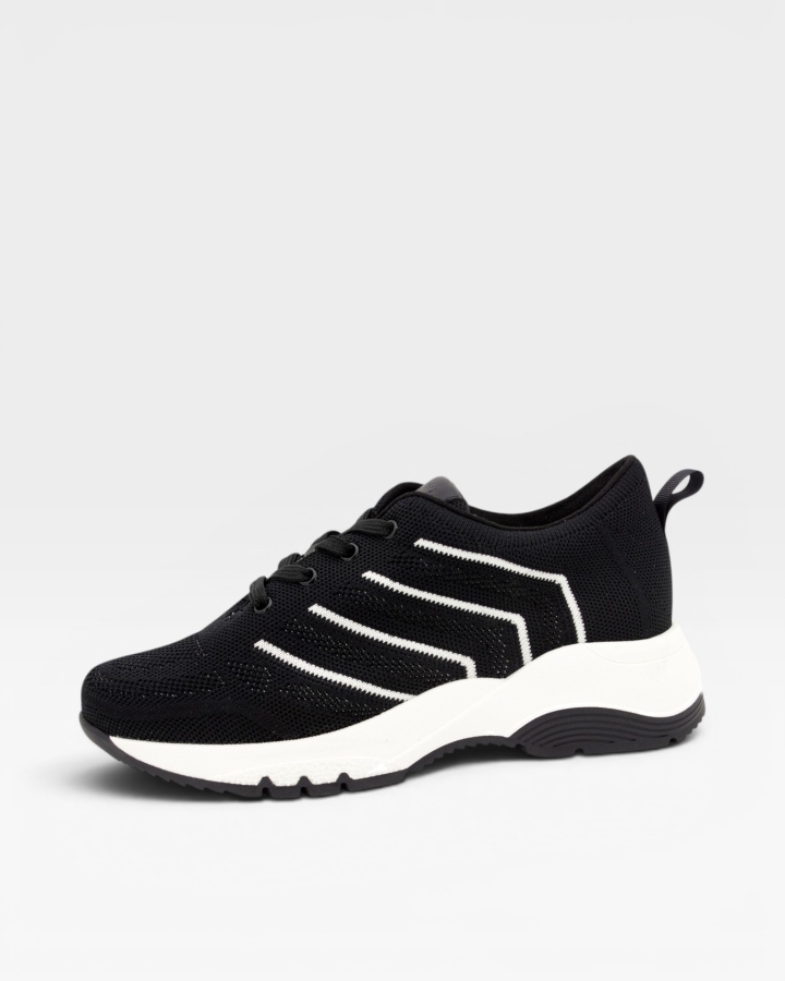 Sneaker Elástico Negro-Blanco 220719