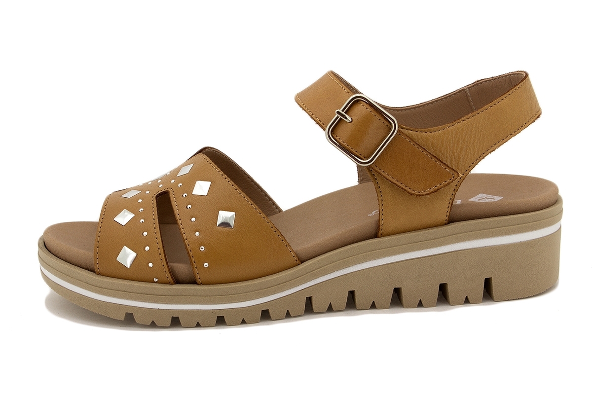 Sandalia Plantilla Extraíble Piel Tan 220776