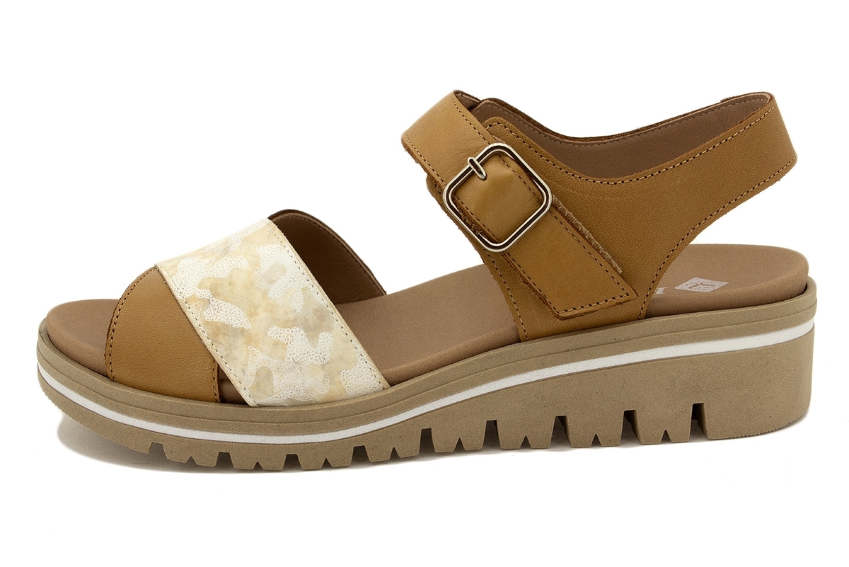 Sandalia Plantilla Extraíble Piel Tan 220778