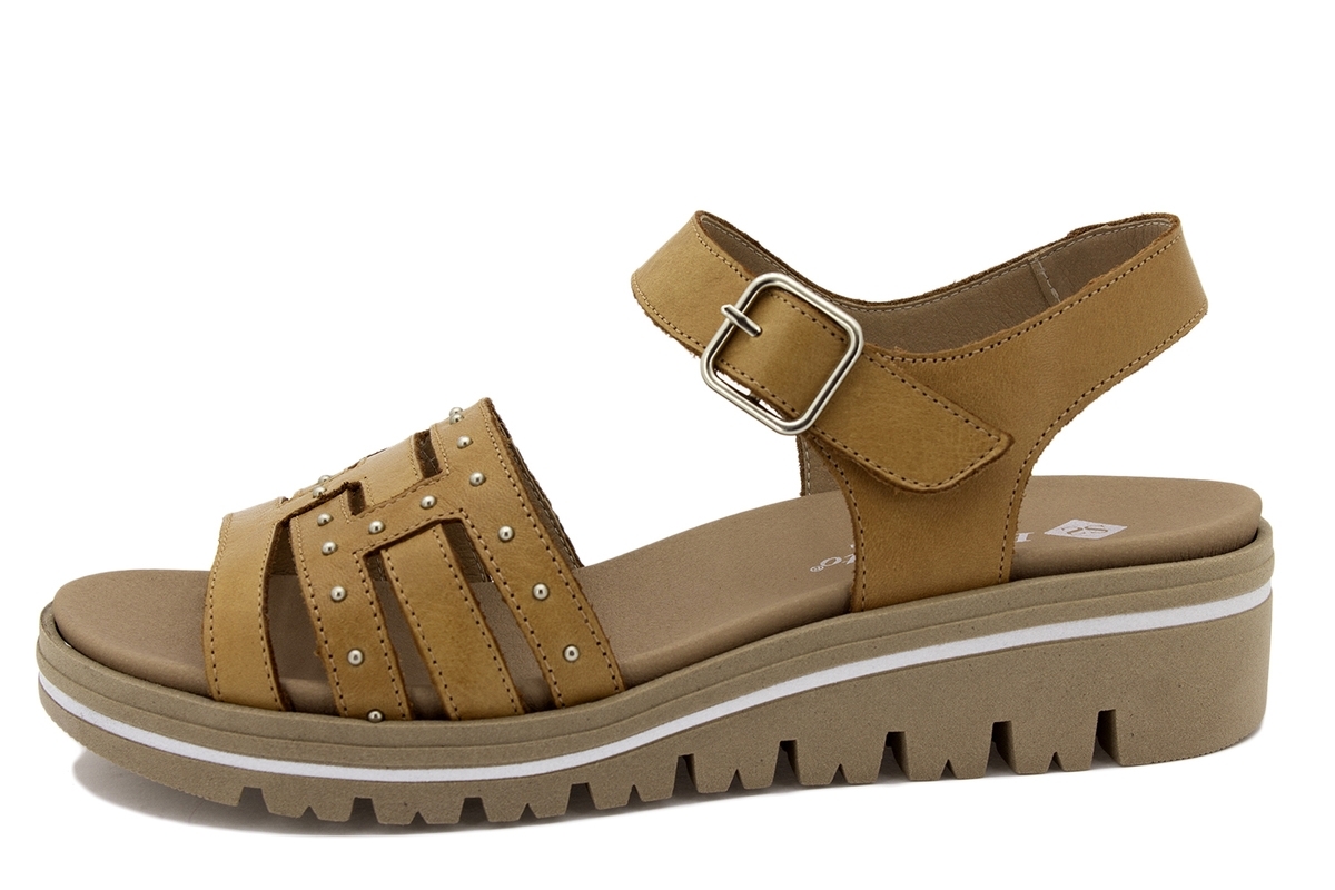 Sandalia Plantilla Extraíble Piel Tan 220779