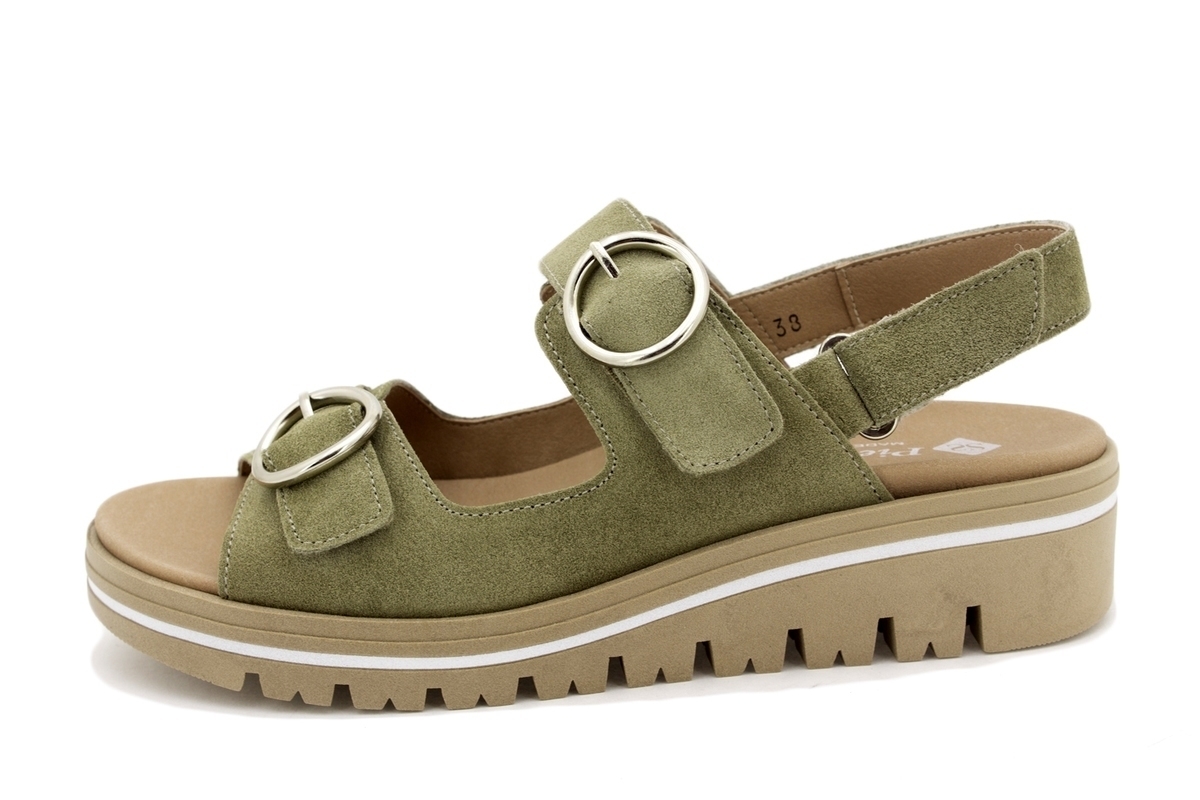 Sandalia Plantilla Extraíble Ante Kaki 220782