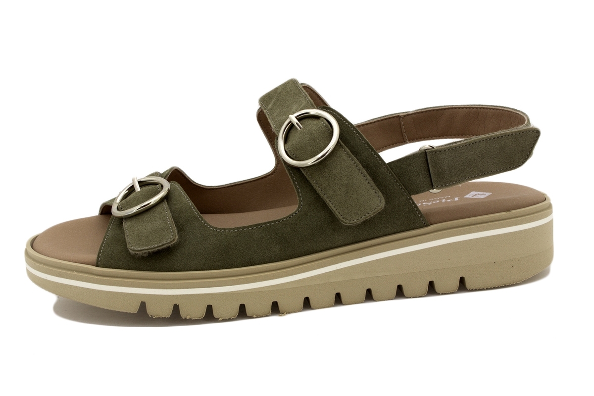 Sandalia Plantilla Extraíble Ante Kaki 220782