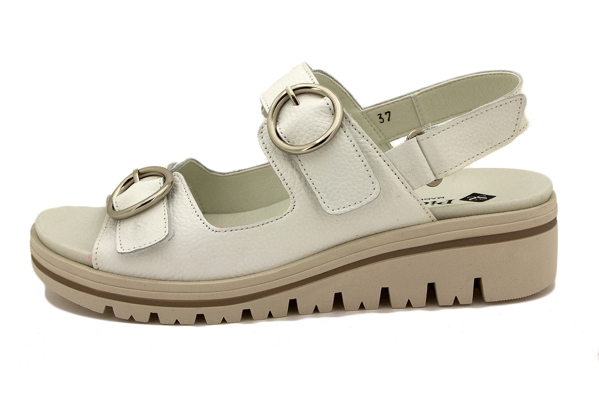Sandalia Plantilla Extraíble Piel Blanco 220782