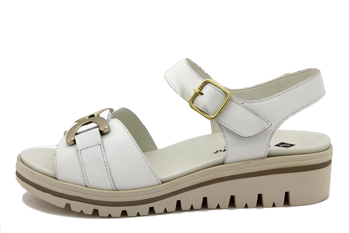 Sandalia Plantilla Extraíble Piel Blanco 220786