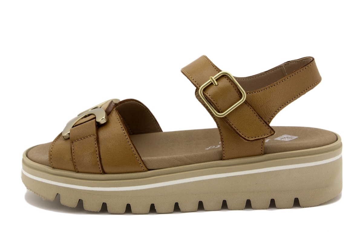 Sandalia Plantilla Extraíble Piel Tan 220786
