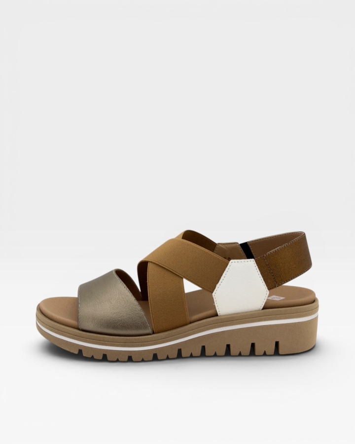 Sandalia Plantilla Extraíble Metal Visón 220787