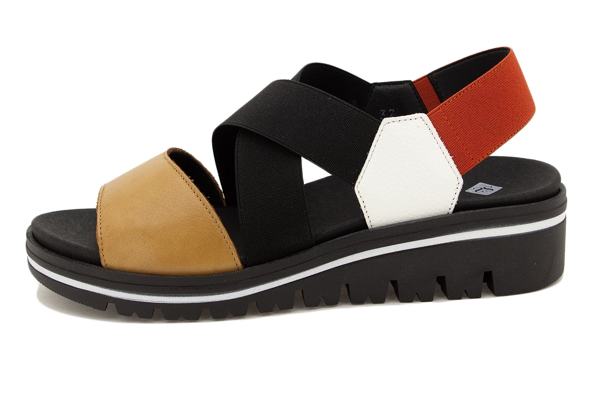 Sandalia Plantilla Extraíble Piel Camel 220787