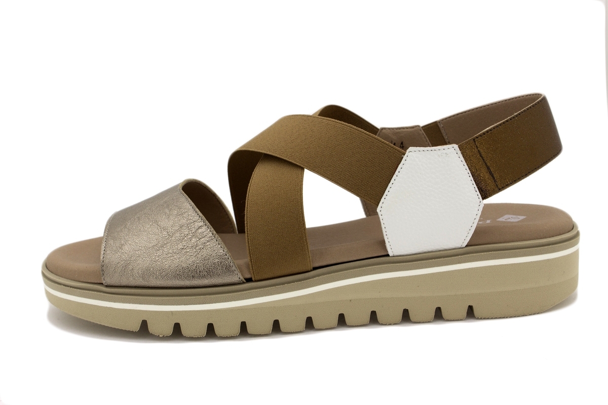 Sandalia Plantilla Extraíble Metal Visón 220787
