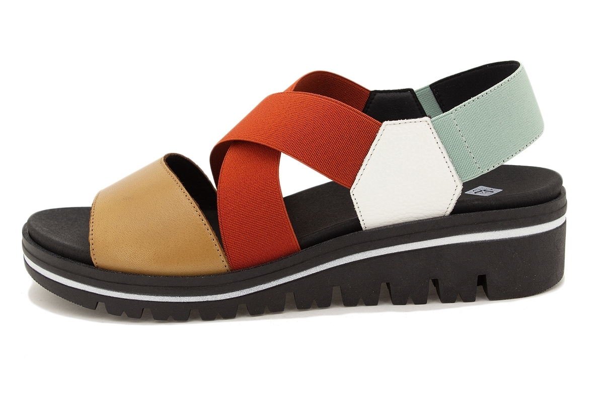 Sandalia Plantilla Extraíble Piel Camel 220787