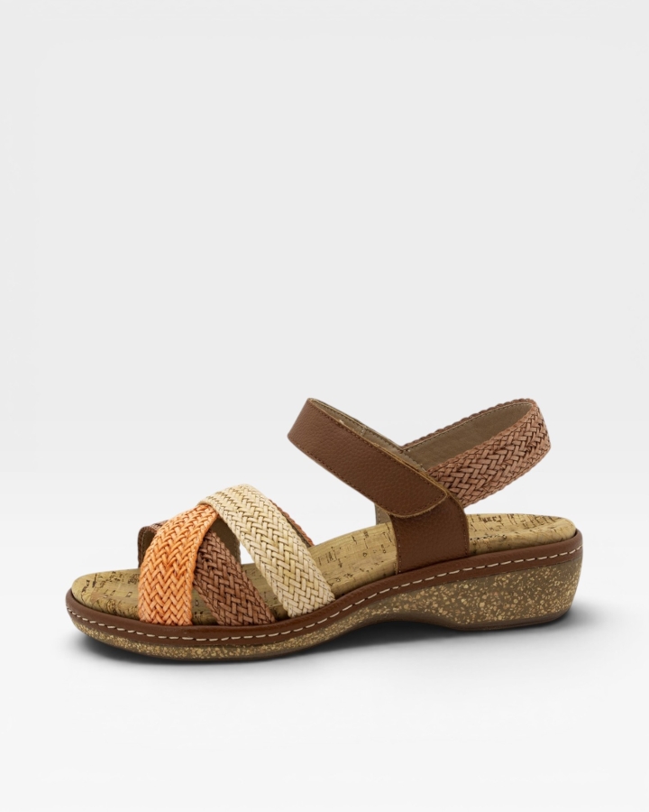 Sandalia Plantilla Extraíble Trenzado Mango-Ginger-Camel 220809
