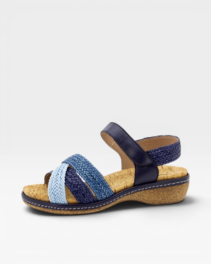 Sandalia Plantilla Extraíble Trenzado Sky-Azul-Indigo 220809