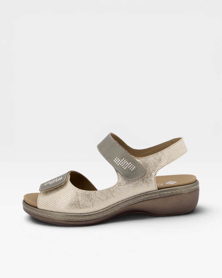 Sandalia Plantilla Extraíble Metal Visón 220820