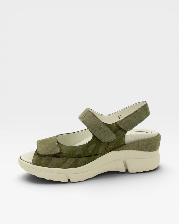 Sandalia Plantilla Extraíble Ante Kaki 220882
